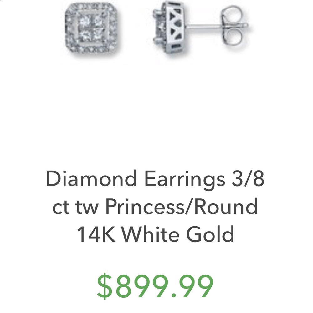 Jared diamond stud earrings